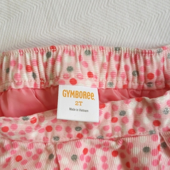 gymboree enchanted winter pink confetti dot corduroy skirt 2T toddler girls - Picture 5 of 7